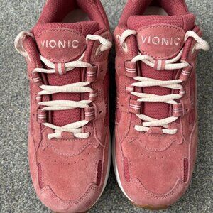 VIONIC CLASSIC 23WALKER WOMEN'S SHOES IN A DUSTY CEDAR ROSE SUEDE SIZE 9